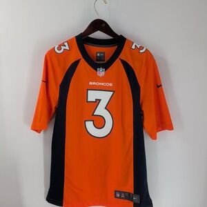 Denver Broncos Russell Wilson #3 Nike On-Field‎ NFL Jersey Orange Black Size S